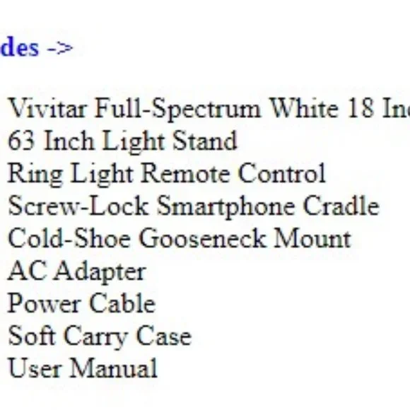 🛑Sold🛑 18" Ring Light Set Remote Full Spectrum White VIVITAR Creator Ser - Picture 8 of 8